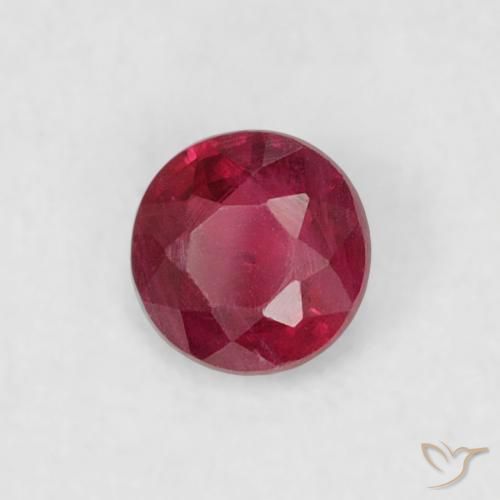 Rubis Rose rougeâtre profond naturelle Tour, 0.19 ct, VS
