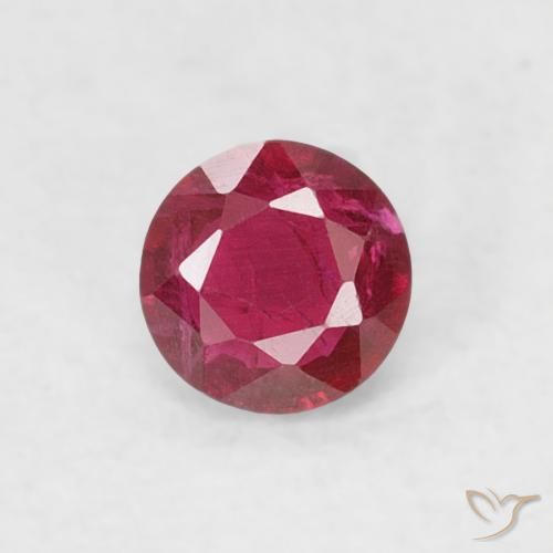 0.19ct Naturel Rouge foncé Rubis, Tour, SI-I1
