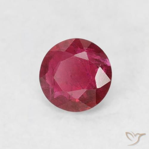 Rubis Rouge foncé naturelle Tour, 0.19 ct, SI-I1