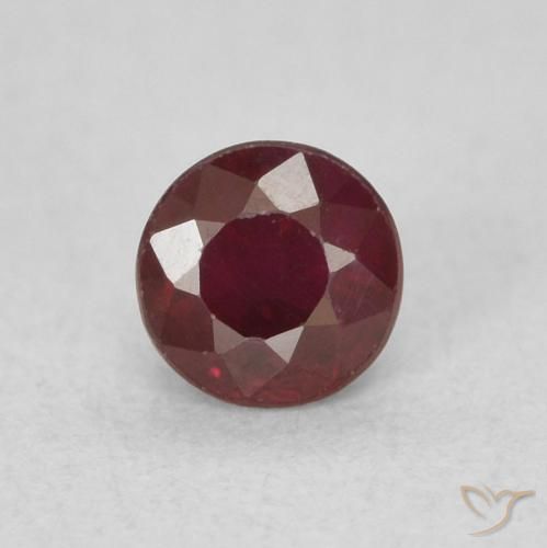 0.36ct Naturel Rouge foncé Rubis, Tour, SI