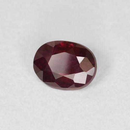 Rubis Rouge foncé naturelle ovale, 0.39 ct, VS
