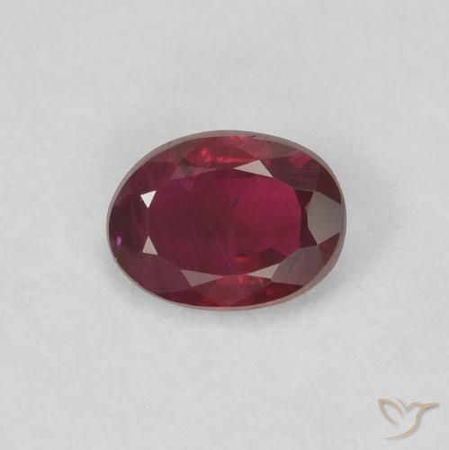0.38ct Naturel Rouge moyen Rubis, ovale, VS