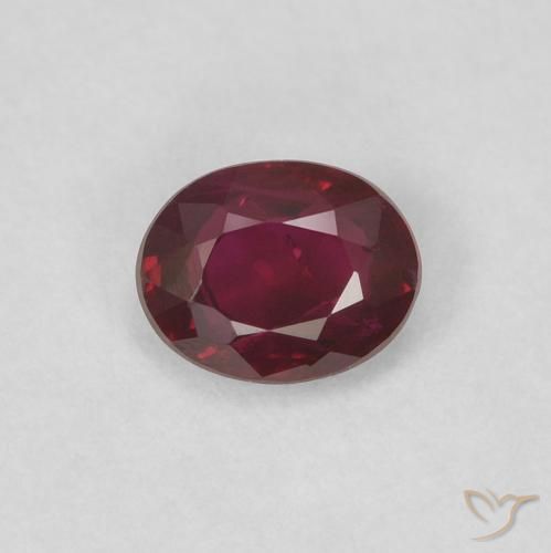 0.39ct Naturel Rouge foncé Rubis, ovale, VS