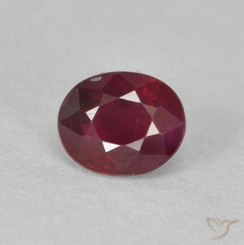 0.53ct Naturel Vin rouge Rubis, ovale, VS