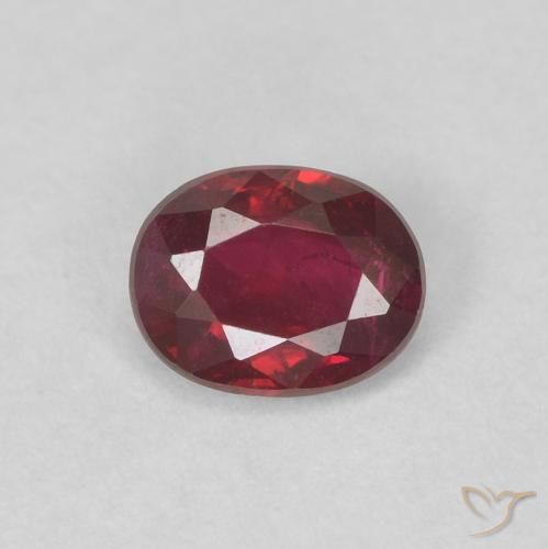 0.43ct Naturel Rouge foncé Rubis, ovale, VS