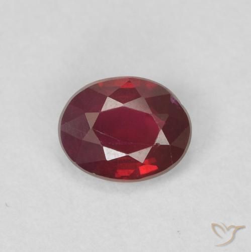 0.43ct Naturel Rouge moyen Rubis, ovale, VS