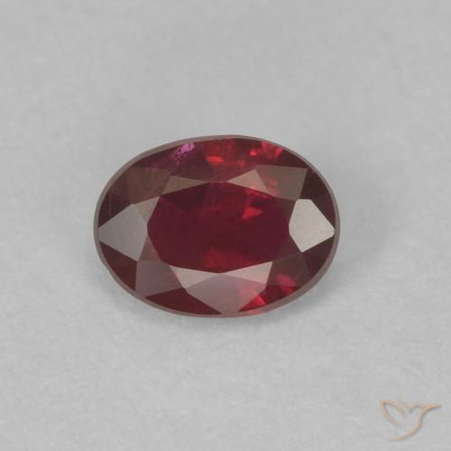 0.39ct Naturel Rouge foncé Rubis, ovale, VS