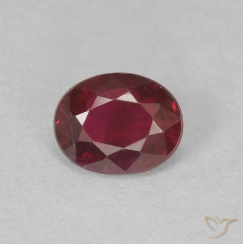 0.46ct Naturel Rouge foncé Rubis, ovale, VS