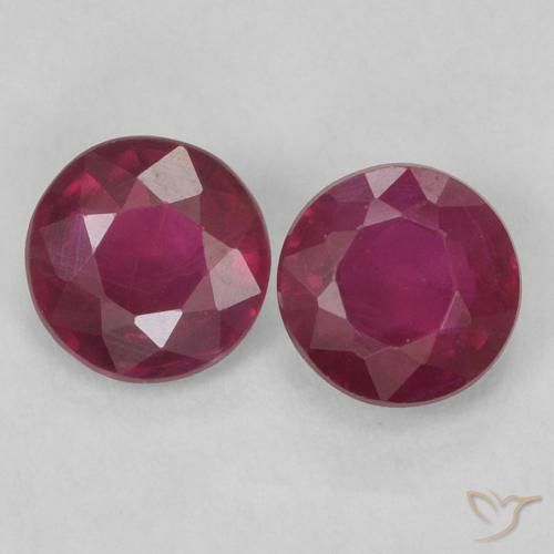 0.50ctw Naturel Rouge foncé Rubis, Tour, SI
