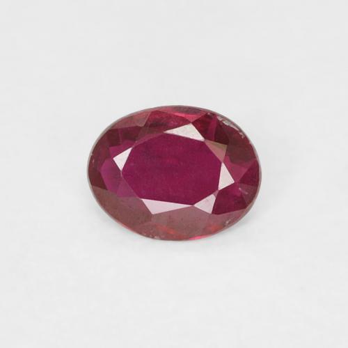 Rubis Rouge foncé naturelle ovale, 0.26 ct, VVS-VS