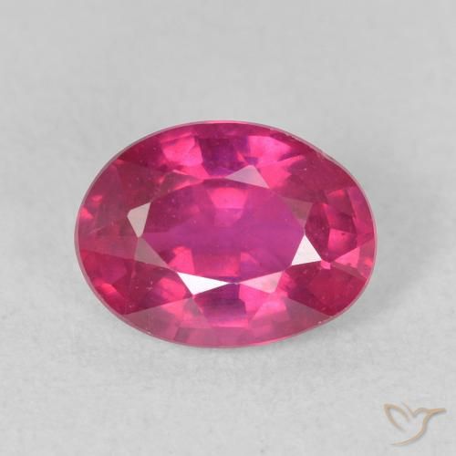 1.62ct Naturel Rouge Rosâtre Rubis, ovale, VS