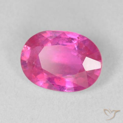 Rubis Rose vif naturelle ovale, 1.50 ct, VS
