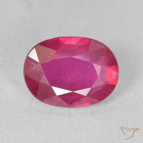 1.49ct Naturel Rouge léger Rubis, ovale, VS
