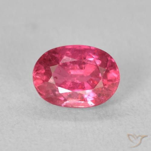 1.27ct Naturel Rose intense Rubis, ovale, VS