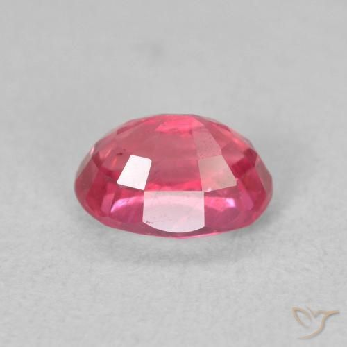 Rubis Rose intense naturelle ovale, 1.27 ct, VS
