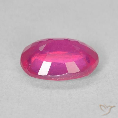 Rubis Medium Dark-Pink naturelle ovale, 1.61 ct, VS