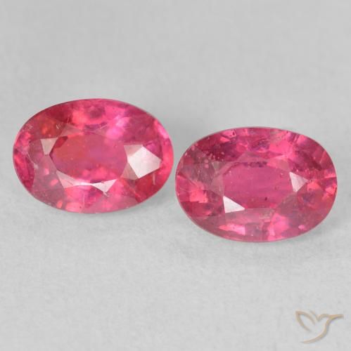 2.48ctw Naturel Rose vif Rubis, ovale, VS
