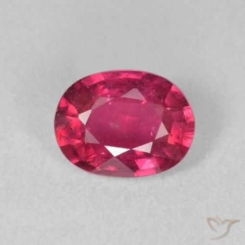 1.53ct Naturel Rouge léger Rubis, ovale, VS