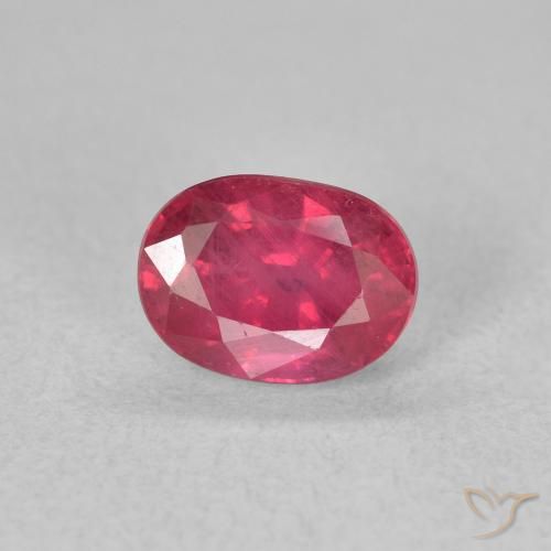 1.41ct Naturel Rouge Rosâtre Rubis, ovale, VS