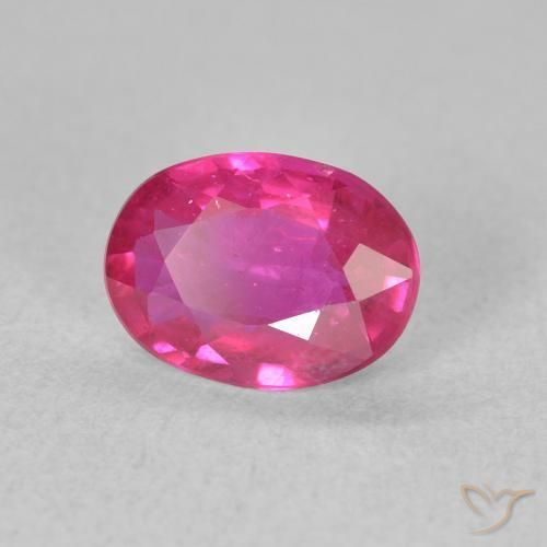 Rubis Medium Dark-Pink naturelle ovale, 1.43 ct, VS