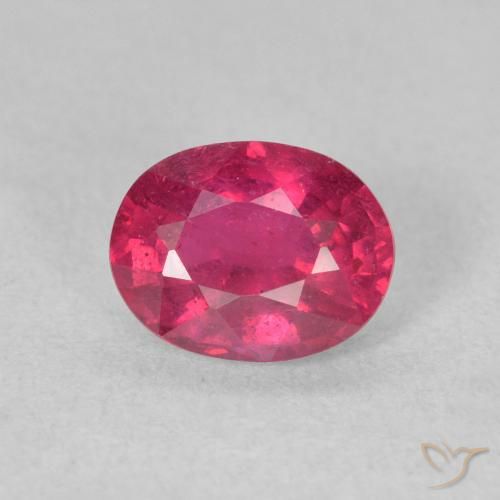 1.66ct Naturel Rouge léger Rubis, ovale, VS