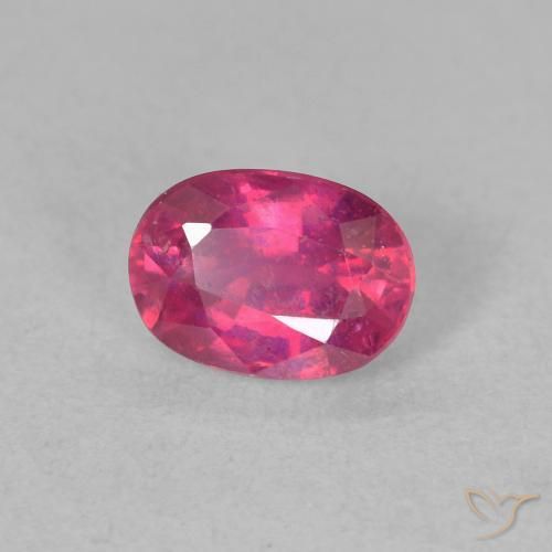 Rubis Medium Dark-Pink naturelle ovale, 1.34 ct, VS