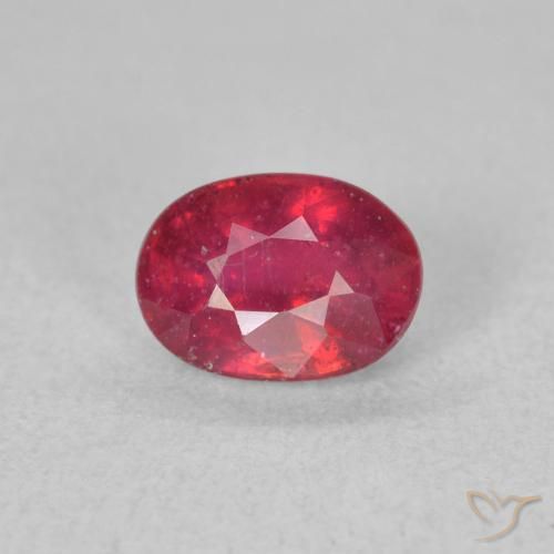 1.54ct Naturel Medium Dark-Red Rubis, ovale, VS