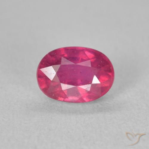 1.39ct Naturel Rouge léger Rubis, ovale, VS