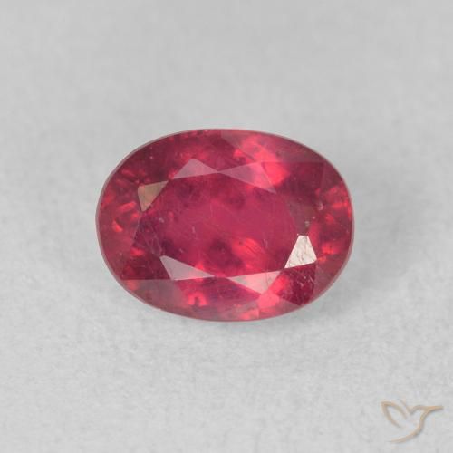 1.20ct Naturel Rose rougeâtre profond Rubis, ovale, VS