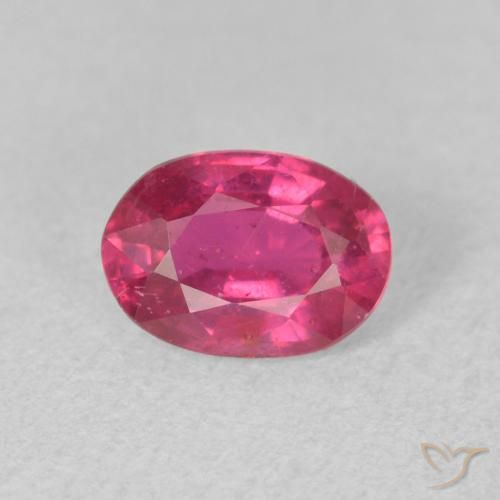 0.98ct Naturel Rouge léger Rubis, ovale, VS