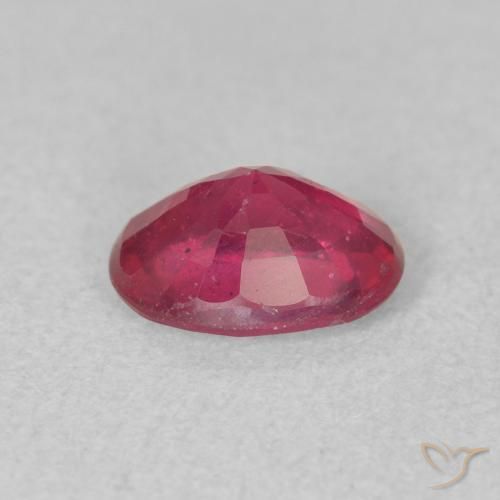 Rubis Rouge Rosâtre naturelle ovale, 1.08 ct, VS