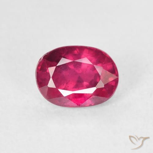 1.29ct Naturel Rouge léger Rubis, ovale, VS