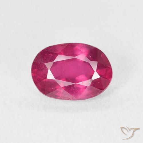 1.29ct Naturel Rouge léger Rubis, ovale, VS