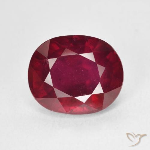 7.67ct Naturel Rouge sang Rubis, ovale, VS
