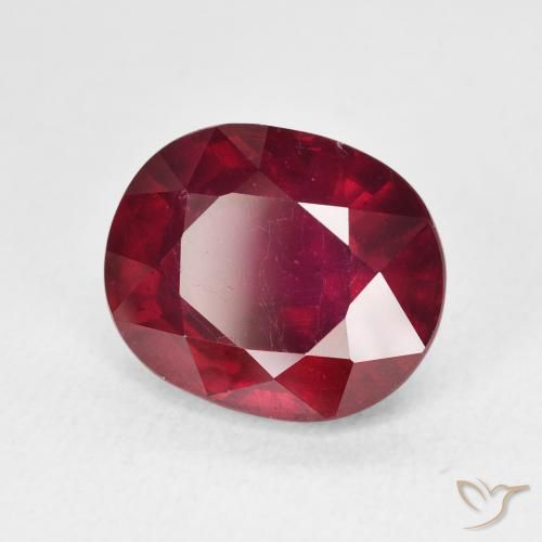Rubis Rouge sang naturelle ovale, 7.67 ct, VS