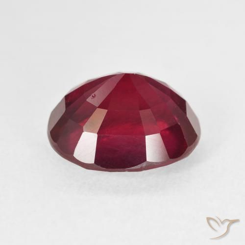 Rubis Rouge sang naturelle ovale, 7.67 ct, VS