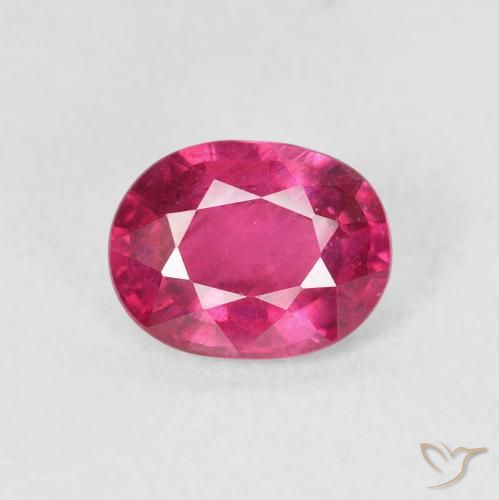 1.59ct Naturel Rouge léger Rubis, ovale, VS