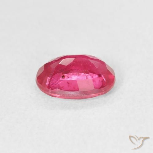 Rubis Rouge Rosâtre naturelle ovale, 1.17 ct, VS