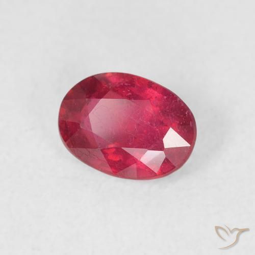 Rubis Cramoisi profond naturelle ovale, 1.11 ct, VS