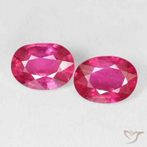 3.10ctw Naturel Medium Dark-Pink Rubis, ovale, VS