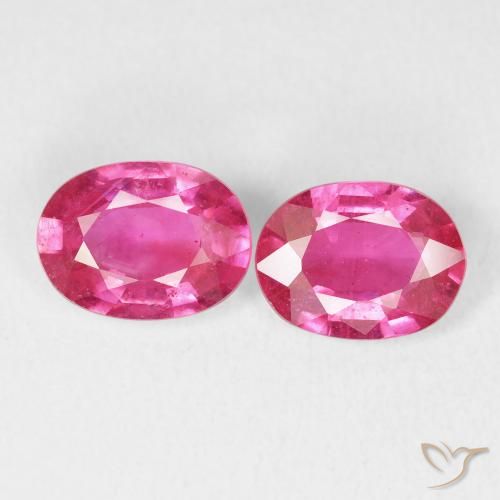 2.94ctw Naturel Magenta profond Rubis, ovale, VS