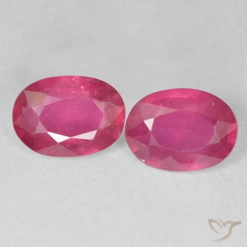 2.87ctw Naturel Rose rougeâtre Rubis, ovale, VS-SI