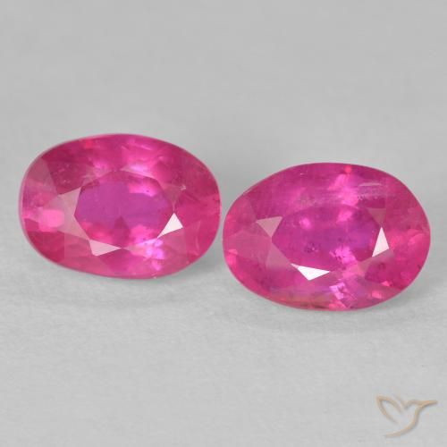 3.70ctw Naturel Medium Dark-Pink Rubis, ovale, VS-SI