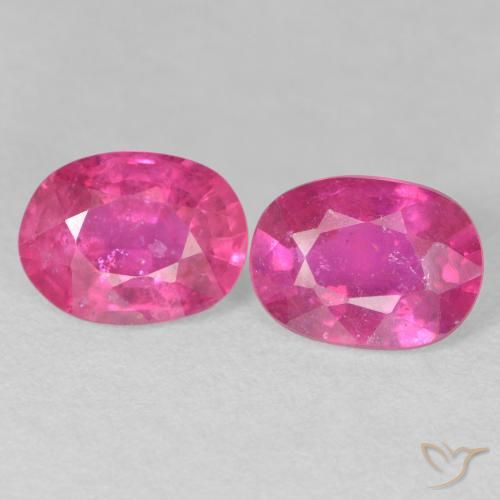 3.31ctw Naturel Rose vif Rubis, ovale, VS-SI