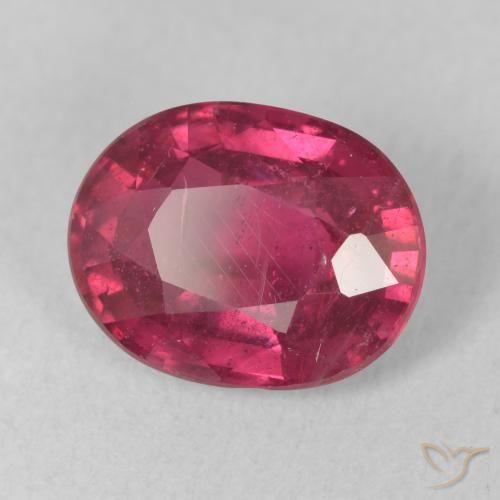 Rubis Rose rougeâtre naturelle ovale, 3.41 ct, VS-SI