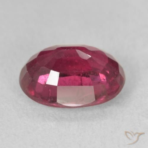Rubis Rose rougeâtre naturelle ovale, 3.41 ct, VS-SI