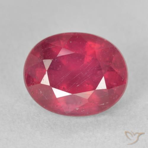 4.15ct Naturel Rouge Rosâtre Rubis, ovale, VS-SI