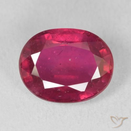 3.29ct Naturel Rouge Rosâtre Rubis, ovale, VS-SI