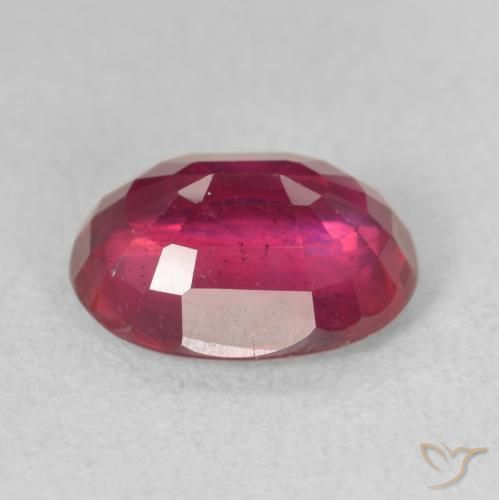 Rubis Rouge Rosâtre naturelle ovale, 3.29 ct, VS-SI
