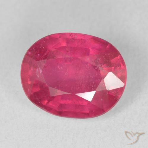 Rubis Rouge Rosâtre naturelle ovale, 3.40 ct, VS-SI